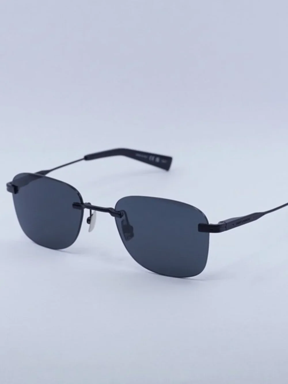 Saint Laurent SL744 001 Sunglasses Black Square Frame, Black Lenses